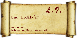 Lay Ildikó névjegykártya
